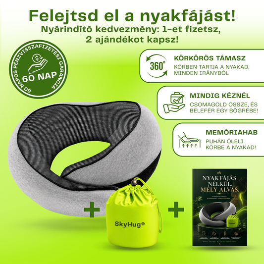 SkyHug® - Memóriahabos Nyakpárna